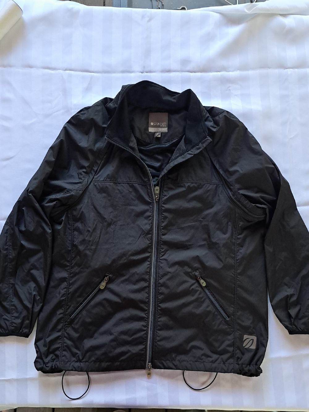 SPANNER Black Lightweight Zip-Up Jacket